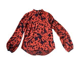 Aritzia Babaton Burnout Top Orange Navy